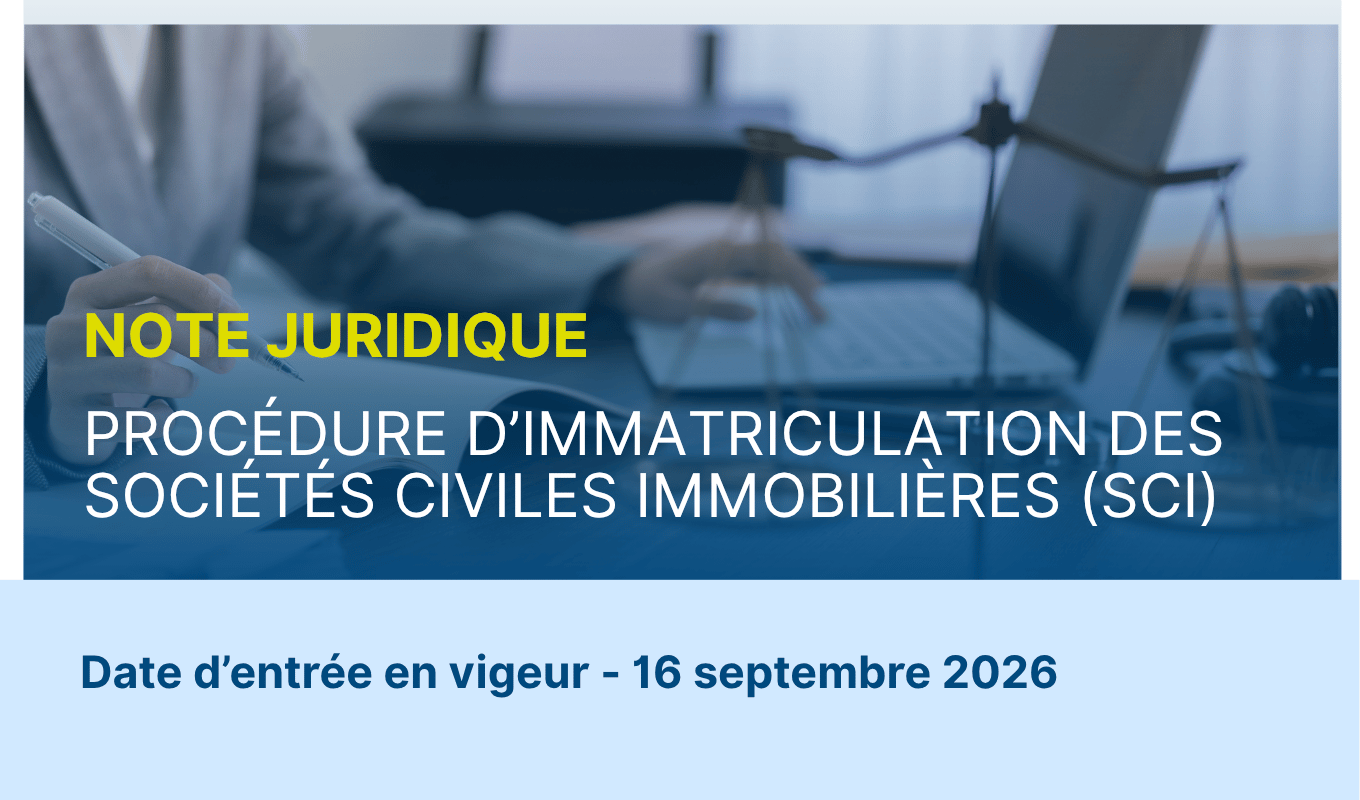 Procédure d'immatriculation des SCI : Nouvelles règles applicables à compter du 16 septembre 2026